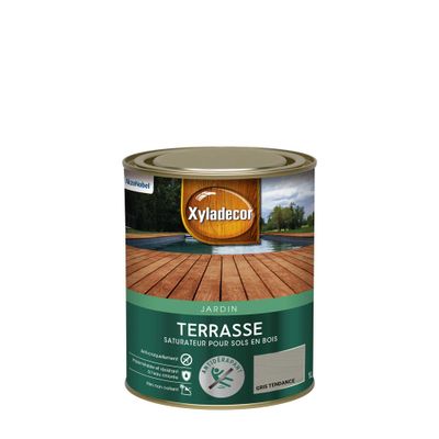Saturateur pour sol extérieur en bois terrasses mat gris tendance 1 L - XYLADECOR