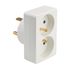 Adaptateur prise de force  20A 2 pôles + terre vers 2 x 16A 2 pôles + terre - DEBFLEX