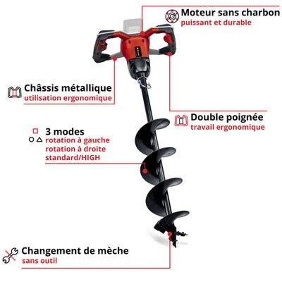 Tarière à batterie 18 V GE-EA 18/150 EINHELL