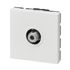Prise TV type ''F'' à visser 2 modules finition blanche Mosaic LEGRAND