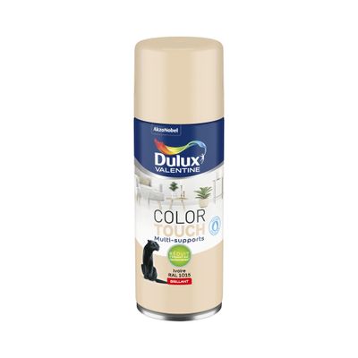 Bombe de peinture Color Touch ivoire RAL 1015 brillant 400 mL - DULUX VALENTINE