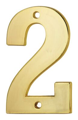Chiffre 2 à visser hauteur 51 mm laiton THIRARD