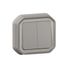 Double interrupteur va-et-vient ou poussoir étanche IP55 encastrable Gris - Plexo LEGRAND