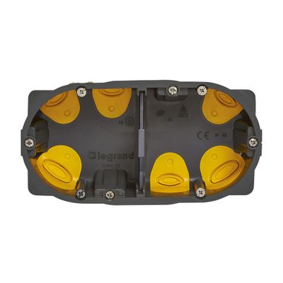 Boîte d'encastrement étanche Ecobatibox 2 postes 67x40mm IP40 pour matériaux creux - LEGRAND