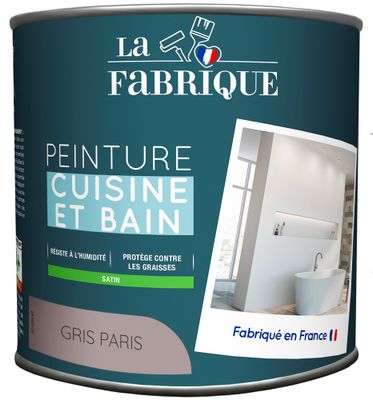 Peinture Cuisine & Bain Gris Paris satin 0,5 L - LA FABRIQUE