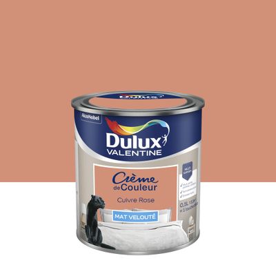 Peinture Crème de Couleur Cuivre Rose mat 0,5 L - DULUX VALENTINE