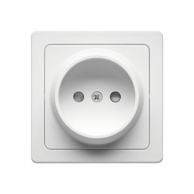 Prise 2 pôles en saillie Blok blanc - DEBFLEX