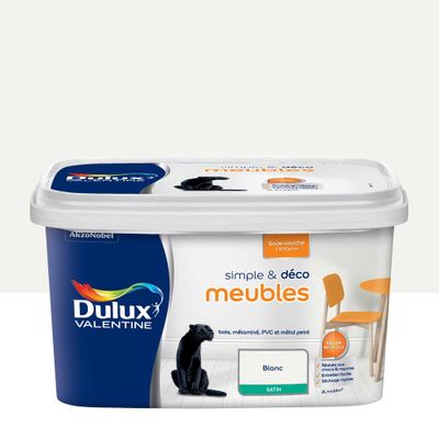 Peinture pour meubles simple & déco Blanc Satin 2 L - DULUX VALENTINE
