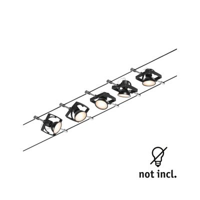 Kit câble mac II 5x10w noir PAULMANN