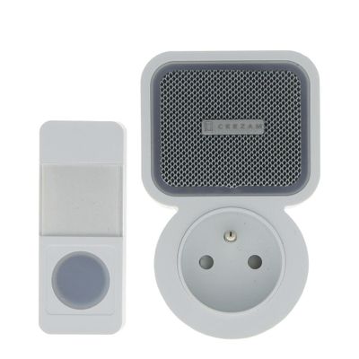 Sonnette sans fil 100m 220V-240V carillon à brancher avec prise intégrée - CEEZAM