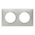 Plaque carrée 2 postes aluminium Dooxie LEGRAND