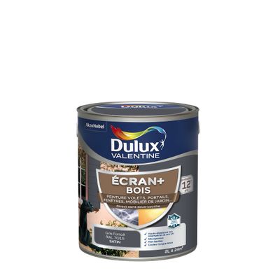 Peinture Ecran+ Bois  Satin Gris Foncé 2 L - DULUX VALENTINE