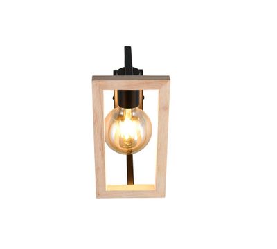 Applique E27 Bano noir et bois 10W - REALITY