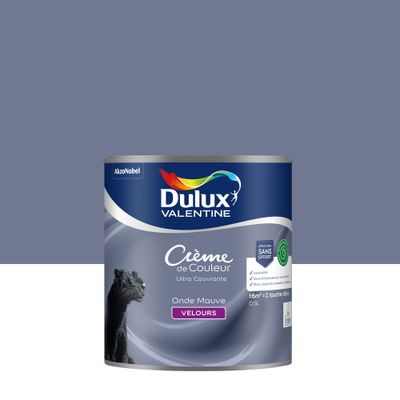 Peinture crème de couleur Onde Mauve velours 0,5L - DULUX VALENTINE