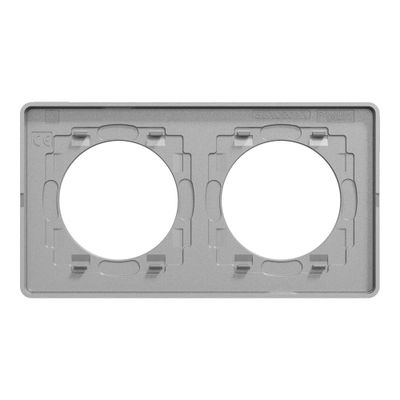 Plaque de finition 2 postes bois/ aluminium - Odace 2011 Touch SCHNEIDER ELECTRIC