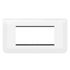 Plaque avec support horizontale 4 modules finition blanche Mosaic LEGRAND
