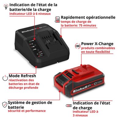 Taille-haie à batterie GP-CH 18/61 avec batterie EINHELL PROFESSIONAL