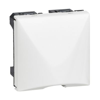 Sortie de câble 2 modules finition blanche Mosaic LEGRAND