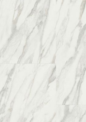 Dalle PVC clipsable effet marbre blanc SENSO PREMIUM CLIC 2 ép 4,5 mm 49 x 98 cm compatible pièce humide paquet de 2,40 m² GERFLOR