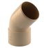 Coude PVC Mâle Femelle 45 ° diamètre 50 mm sable FITT