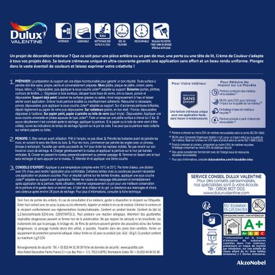 Peinture crème de couleur Eucalyptus mat 2,25L - DULUX VALENTINE