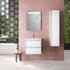 Caisson de salle de bains Thana 2 tiroirs L60 x H55 x P45 cm panneau de particules blanc