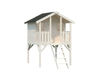Cabane de jeux pour enfant sur pilotis Toby en bois naturel - 4,6 m², Livraison à domicile incluse - PALMAKO