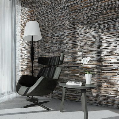 Parement mural intérieur/extérieur gris SIENNA 33 x 7,5 cm paquet de 0,5 m² MODULO