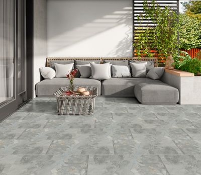 Carrelage de sol extérieur effet pierre gris ARDESIA GRIS ép 8 mm 30 x 60 cm paquet de 1,44m²