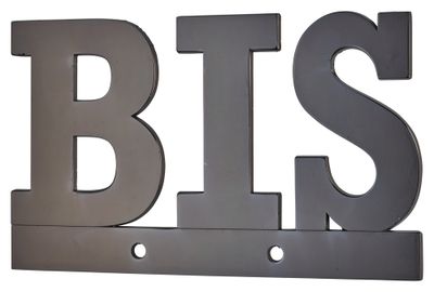 Plaque signalétique lettre Bis à visser 80 x 130 mm noir THIRARD