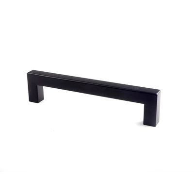 Poignée de meuble carré inox noir mat entraxe 128 mm par 4 REI