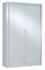 Armoire monobloc avec portes rideaux gris perle 198 x 120 x 43 - SNOR