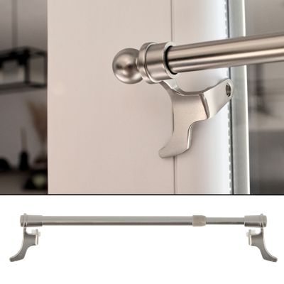 Tringle de vitrage extensible en métal de 0.65 à 1.1 m diam 9 mm Finition Nickel mat - MOBOIS
