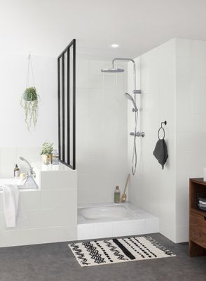 Peinture de rénovation pour salle de bain lin clair finition satinée 0,75L - V33