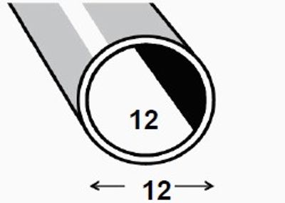 TUBE ROND ACIER PAF 12X1MM 1M CQFD