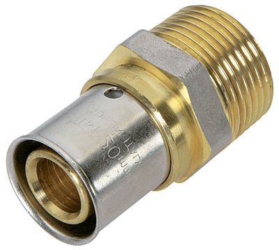 Raccord mâle 3/8 à sertir pour tube multicouche diamètre 16 mm