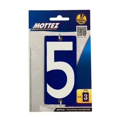 Plaque numéro de maison 5 MOTTEZ