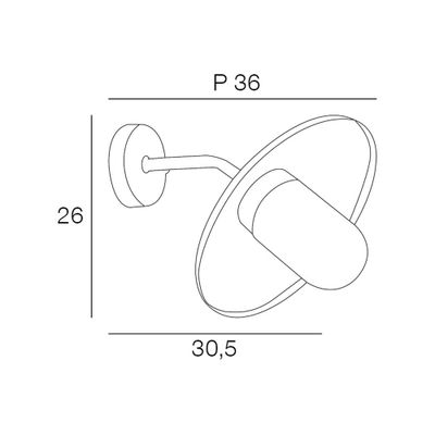 Applique extérieur E27 Calvi rouille IP54 100W - COREP