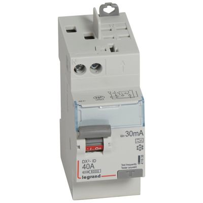 Interrupteur différentiel type A 40A 30mA 2 pôles bornes à vis/automatiques - DX3 LEGRAND