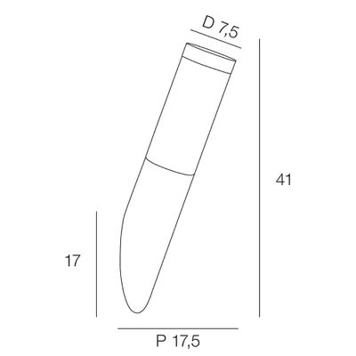 Applique extérieur E27 Davis nickel brossé IP44 20W - COREP