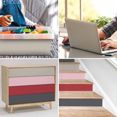 Adhésif décoratif uni taupe mat 2 x 0,45 m VENILIA