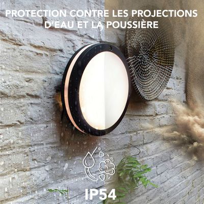 Hublot E27 Coxa gris IP54 2x23 W - TIBELEC