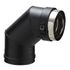Coude 90 degrés diamètre 80/130 mm PGI noir POUJOULAT