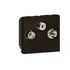 Prise TV, radio et satellite encastrable 2 modules Noir - Mosaic LEGRAND