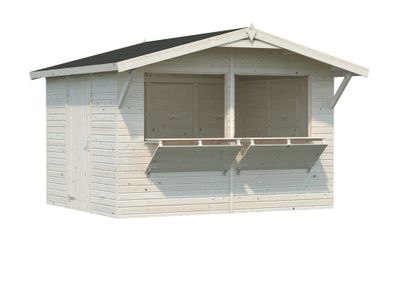Kiosque de jardin en bois Stella - 11,6 m² hors-tout - Livraison à domicile incluse - PALMAKO