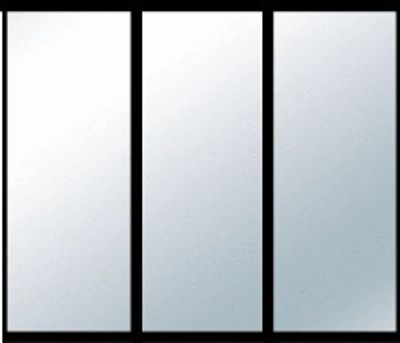 Verrière Louvre Profil Noir Sablé Vitrage Verre Clair L. 1230 mm x H. 1125mm YKARIO