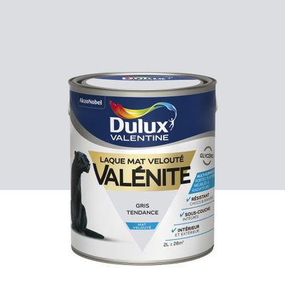 Peinture Laque Valénite Gris Tendance mat 125 mL - DULUX VALENTINE