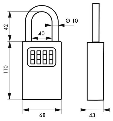 Boîte à clés anse à combinaison THIRARD