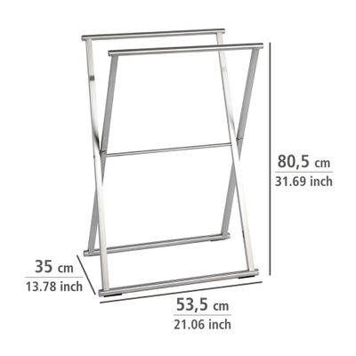 Porte-serviettes repliable en acier inox Lava