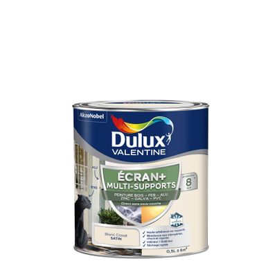 Peinture Ecran+ Multi-supports Satin Blanc Cassé 0,5 L - DULUX VALENTINE